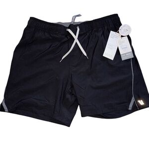 Vuori Trail Shorts 6.5 inch lined (Black, XL)